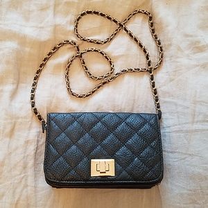 Faux leather crossbody bag
